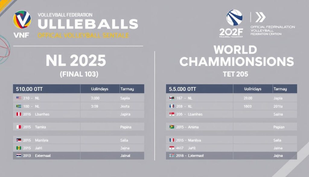 Calendario de la fase final de la VNL 2025 y del Mundial de Voleibol 2025